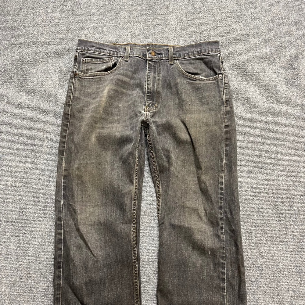 Levis 505 Jeans 36 X 32 Mens Gray Denim Regular Straight Casual Med Wash Casuali